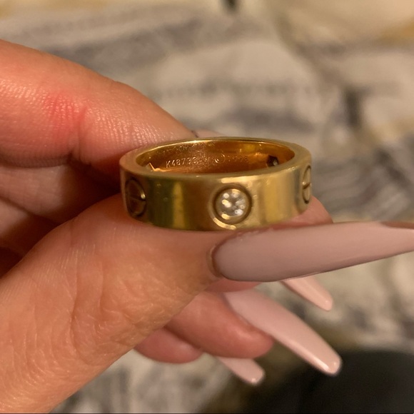 SOLD ❣️ Cartier love ring 3 diamonds yellow gold - Picture 5 of 5
